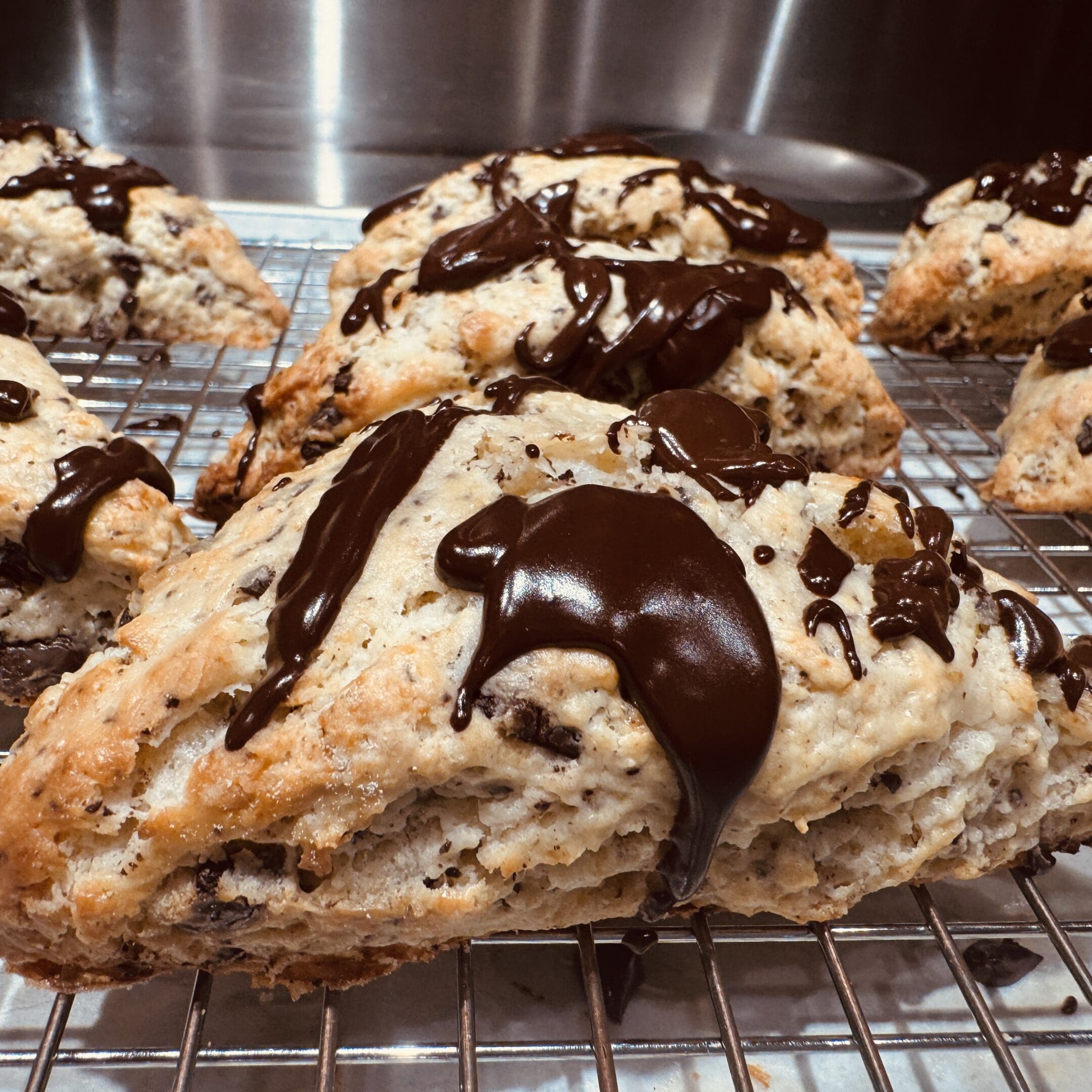 Chocolate Chips Ganache Scones (Available in 4 & 8 Packs)